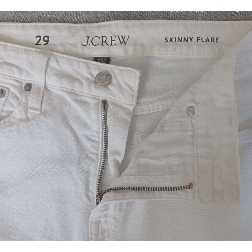 J Crew Skinny Flare Jean in white wash Womens Size 29
